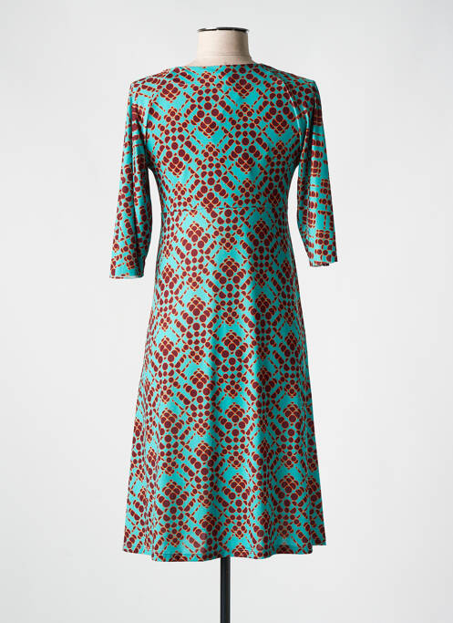 Robe mi-longue vert JUSTMINE pour femme