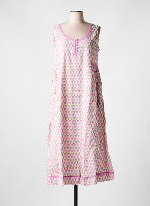 Robe mi-longue violet ZEN ETHIC pour femme