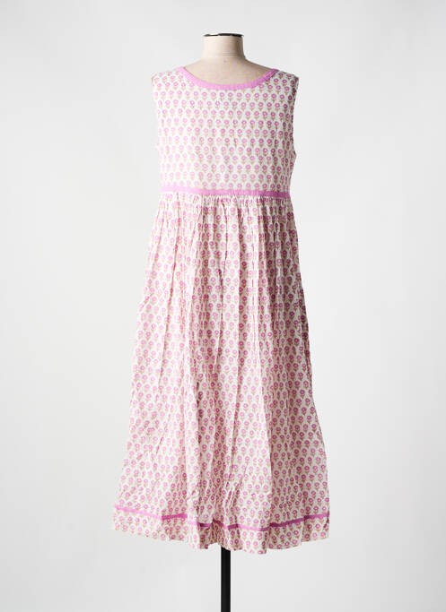 Robe mi-longue violet ZEN ETHIC pour femme