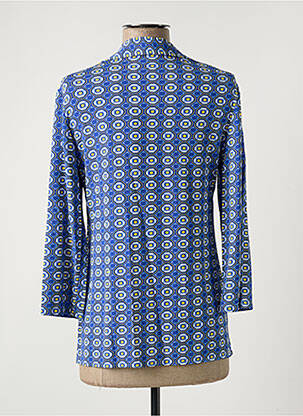 Chemisier coupe cintrée manches 3/4 bleu MALIPARMI femme