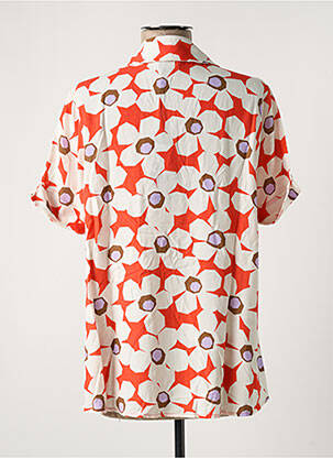 Chemisier manches courtes manches courtes rouge JUSTMINE femme