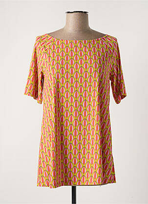 Tunique manches courtes tissage jersey orange MALIPARMI femme
