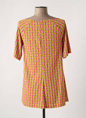 Tunique manches courtes tissage jersey orange MALIPARMI femme