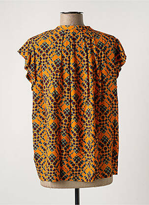 Chemisier manches courtes manches courtes orange JUSTMINE femme