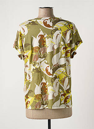 T-shirt stretch manches courtes vert MALIPARMI femme