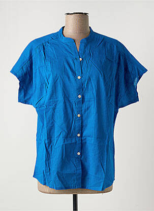 Chemisier manches courtes manches courtes bleu ZEN ETHIC femme