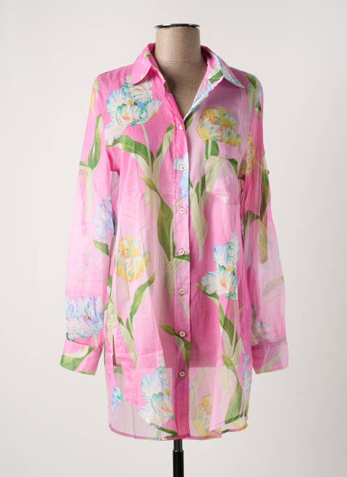 Tunique manches longues col chemisier rose 0039 ITALY femme
