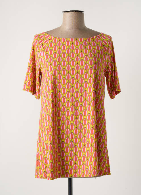 Tunique manches courtes orange MALIPARMI pour femme