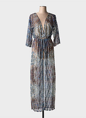 Veste kimono légère et transparente bleu GENIUS femme