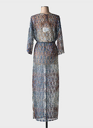 Veste kimono légère et transparente bleu GENIUS femme