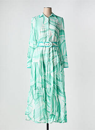 Robe longue manches longues manches longues vert MC2 SAINT BARTH femme