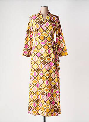 Robe longue manches longues manches longues jaune 0039 ITALY femme