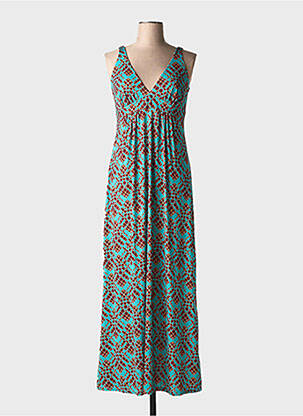 Robe longue sans manche sans manche vert JUSTMINE femme