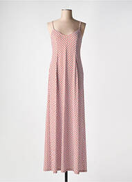 Robe longue manches bretelles ajustables fines bretelles rouge JUSTMINE femme