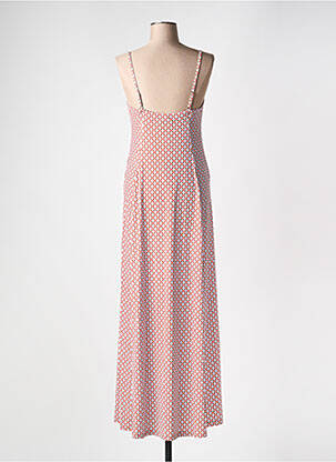 Robe longue manches bretelles ajustables fines bretelles rouge JUSTMINE femme