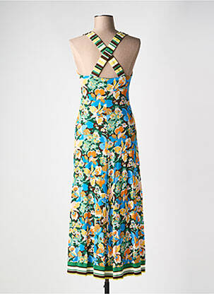 Robe longue imprimé fleurs fines bretelles vert MISSONI femme