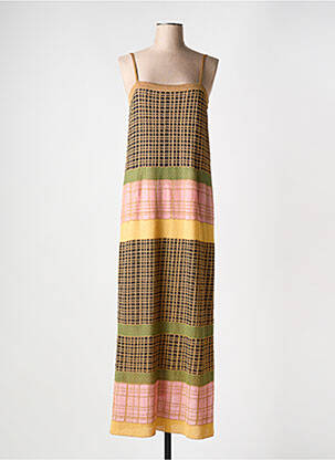 Robe longue coupe cintrée fines bretelles or MISSONI femme