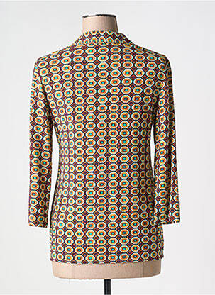 Chemisier coupe cintrée manches 3/4 marron MALIPARMI femme