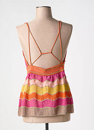 Top stretch fines bretelles orange MISSONI femme