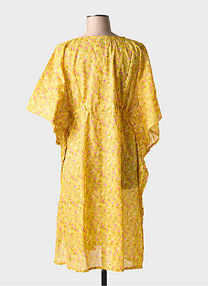 Robe de plage fermeture liens à nouer jaune ZEN ETHIC femme