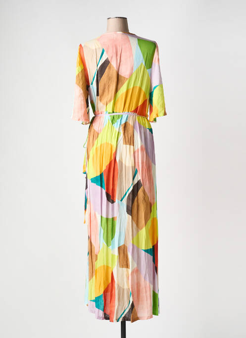 Robe longue imprimé fantaisie manches courtes orange ALDO MARTIN'S femme