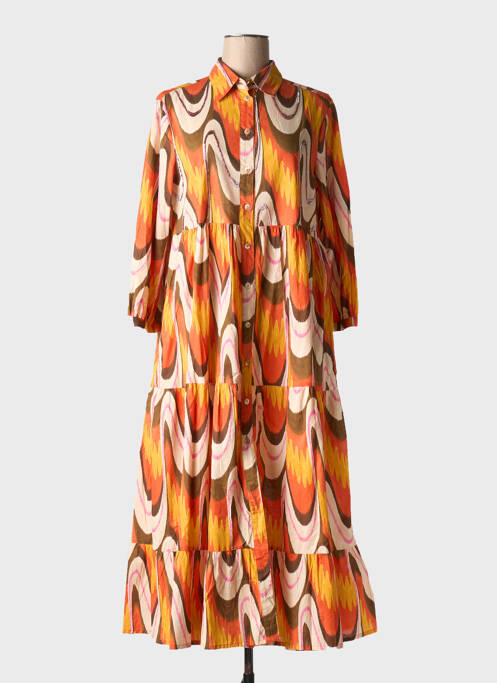 Robe longue orange MALIPARMI pour femme