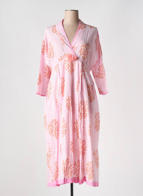 Robe mi-longue rose ZEN ETHIC pour femme