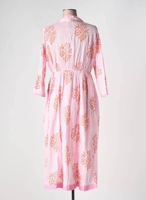 Robe mi-longue rose ZEN ETHIC pour femme