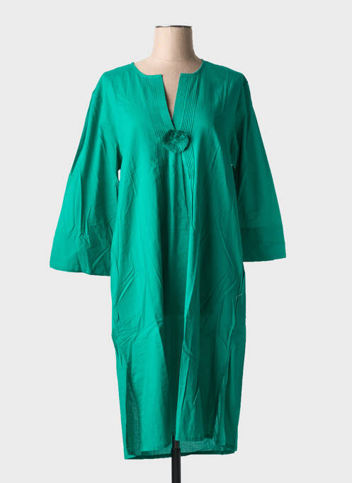 Robe mi-longue vert ZEN ETHIC pour femme