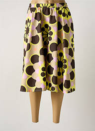 Jupe mi-longue coupe évasée jaune NIU femme
