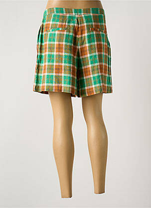 Short fermeture zippée sous rabat boutonné vert NICE THINGS femme