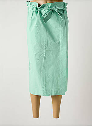 Jupe mi-longue taille haute vert NIU femme