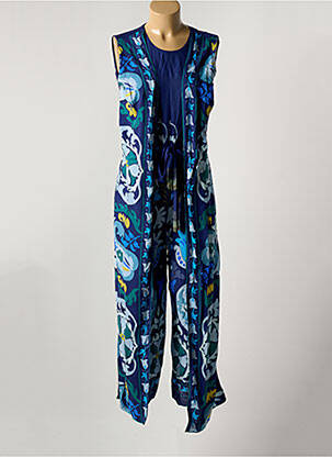 Combi-pantalon sans manche sans manche bleu MALIPARMI femme
