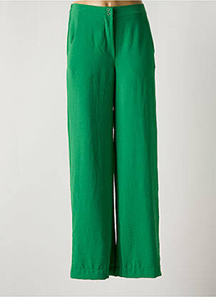 Pantalon droit fermeture zippée sous rabat boutonné vert ALDO MARTIN'S femme