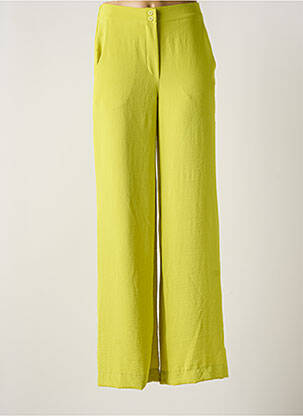 Pantalon droit fermeture zippée sous rabat boutonné jaune ALDO MARTIN'S femme