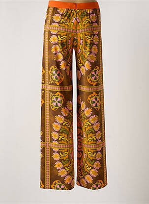 Pantalon droit taille élastique marron MALIPARMI femme