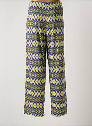 Pantalon droit taille élastique bleu GENIUS femme