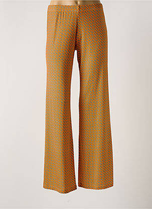 Pantalon flare taille élastique orange JUSTMINE femme
