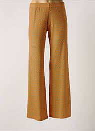 Pantalon flare taille élastique orange JUSTMINE femme