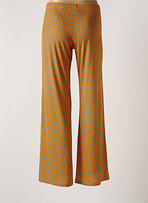 Pantalon flare taille élastique orange JUSTMINE femme