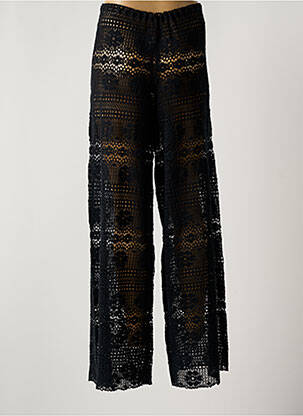 Pantalon droit taille élastique noir NICOLE OLIVIER femme