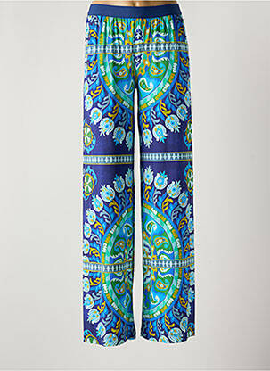 Pantalon droit bleu MALIPARMI pour femme