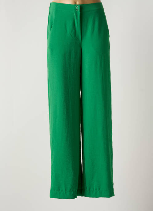 Pantalon droit fermeture zippée sous rabat boutonné vert ALDO MARTIN'S femme