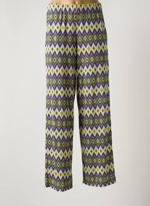 Pantalon droit taille élastique bleu GENIUS femme