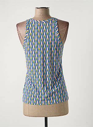 Top imprimé fantaisie sans manche bleu MALIPARMI femme