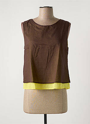 Top sans manche sans manche marron NIU femme