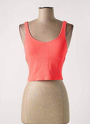 Top coupe cintrée fines bretelles orange BANANA MOON femme