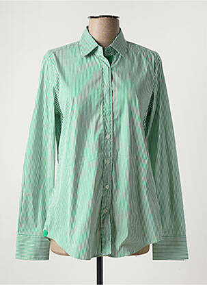Chemisier coupe cintrée manches longues vert CALIBAN femme