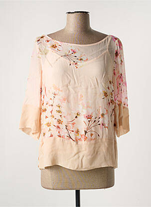 Blouse légère et transparente manches 3/4 rose TWINSET femme