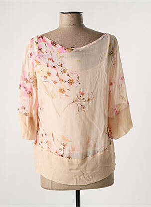Blouse légère et transparente manches 3/4 rose TWINSET femme
